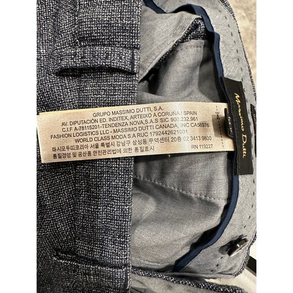 Massimo Dutti Womens Blue Dress Crop/Ankle Pant Size 30 - Picture 7 of 9